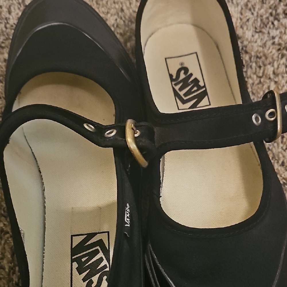 Vans Black Mary Jane Flats with Buckle - Picture 7 of 8
